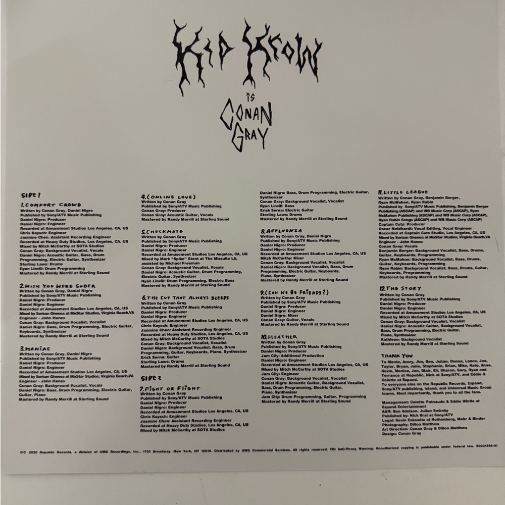 Conan Gray Kid Krow Vinyl - Picture 4 of 5